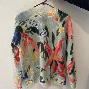 Floral sezane sweater
